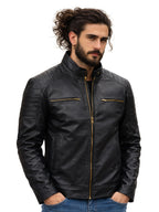 Leather Retail Men's Faux Leather Standard Length Jacket ( LRAIDEBL )