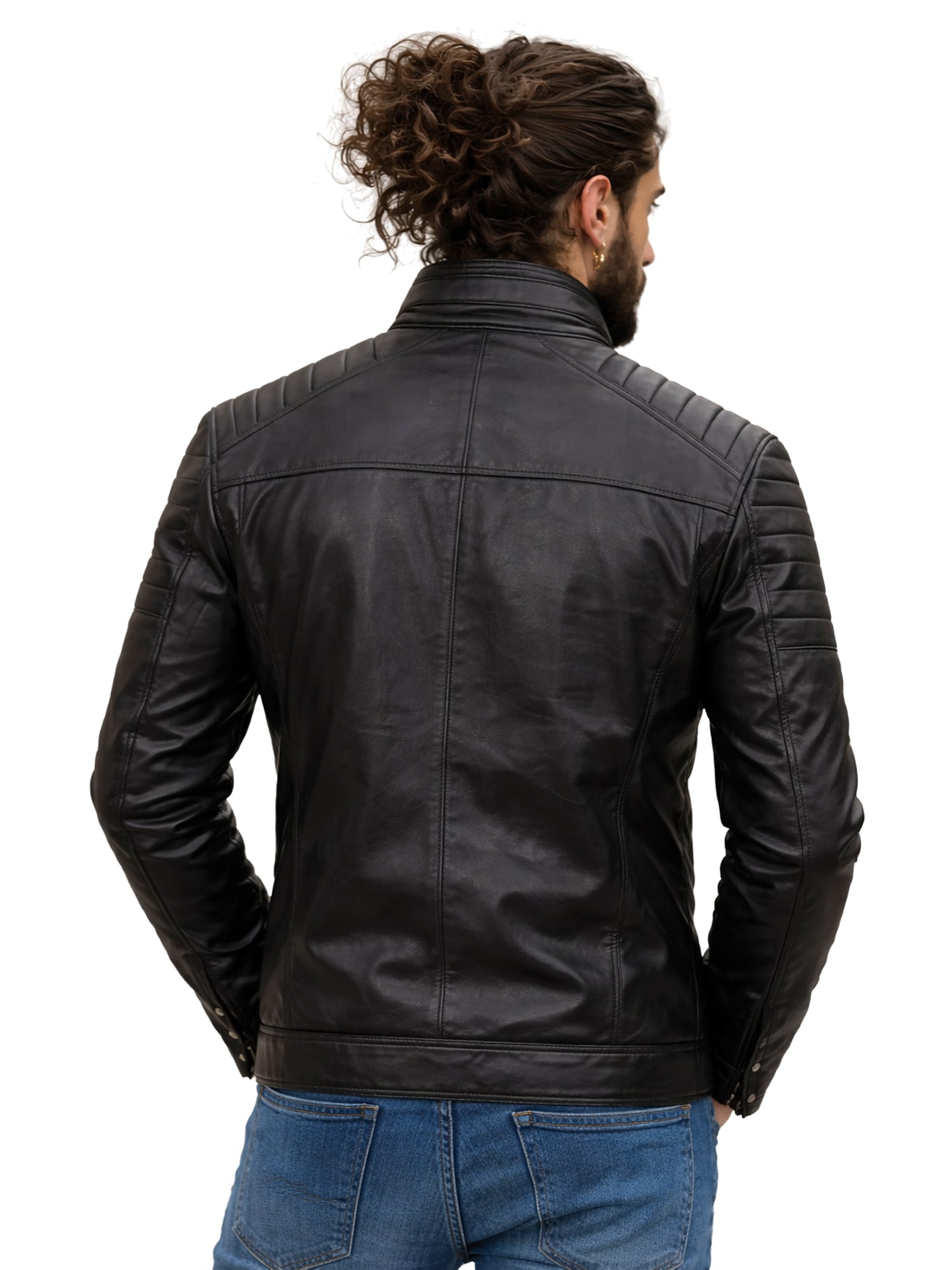 Leather Retail Men's Faux Leather Standard Length Jacket ( LRAIDEBL )