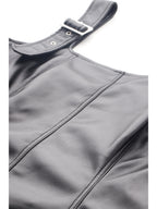 Leather Retail Women's Sleeveless Bodycon Faux Leather Mini Dresses ( LRDRS2BL )