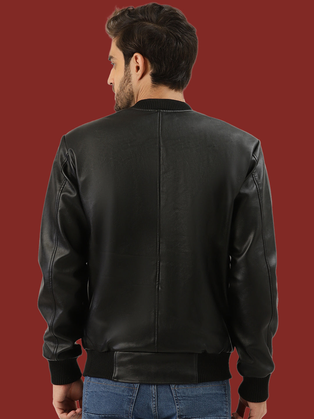 Leather Retail Men's Regular Jacket(LRELBL)