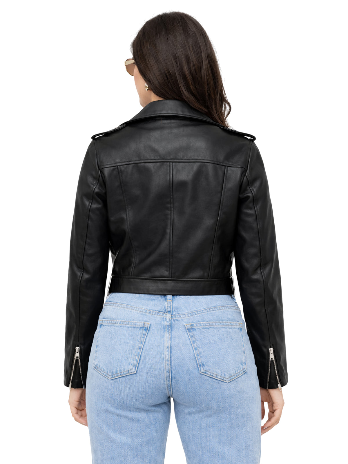 Leather Retail® Full Sleeve Solid Jacket for Women's Biker Style