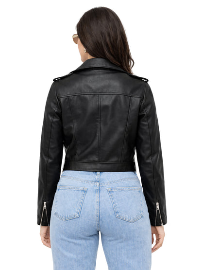 Leather Retail® Full Sleeve Solid Jacket for Women's Biker Style