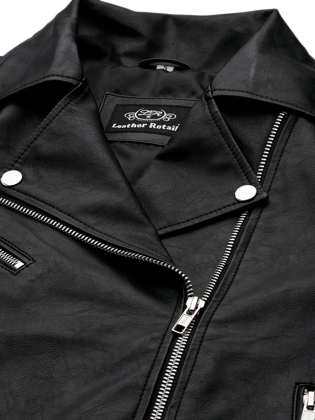 Leather Retail® Full Sleeve Solid Jacket for Women's Biker Style(LRF11BL)