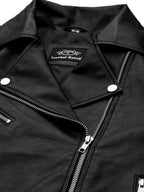Leather Retail® Full Sleeve Solid Jacket for Women's Biker Style(LRF11BL)