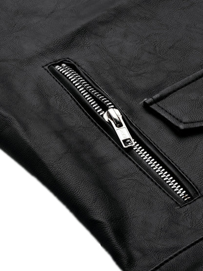 Leather Retail® Full Sleeve Solid Jacket for Women's Biker Style(LRF11BL)