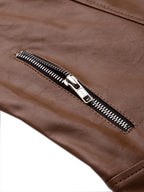 Leather Retail® Full Sleeve Solid Jacket for Women's Biker Style ( LRF11BR )