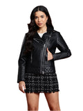 Leather Retail Faux Leather Women's Biker Jacket ( LRF30BL )