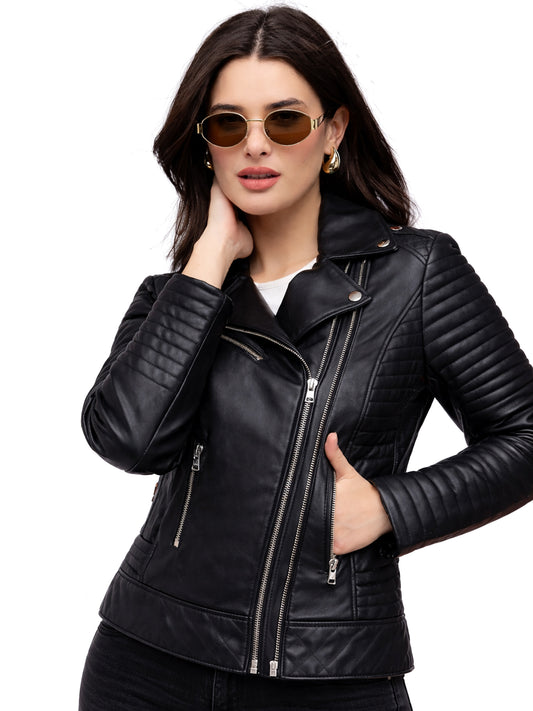 Leather Retail Faux Leather Women's Biker Jacket