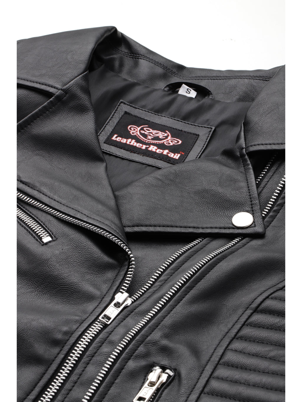 Leather Retail Faux Leather Women's Biker Jacket ( LRF30BL )