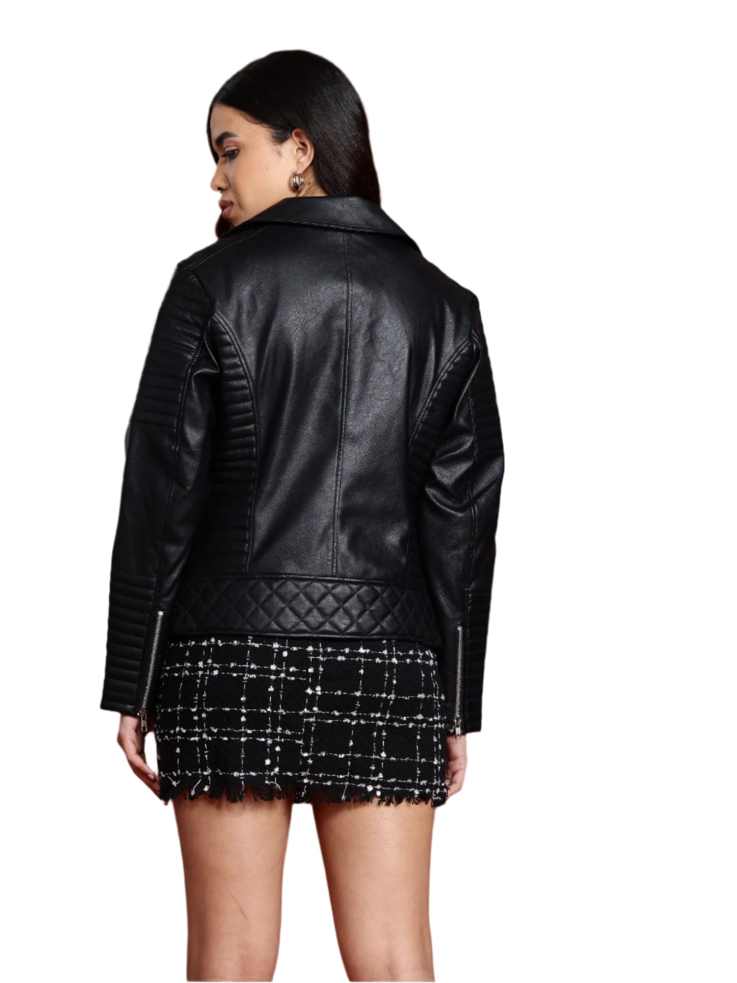 Leather Retail Faux Leather Women's Biker Jacket ( LRF30BL )