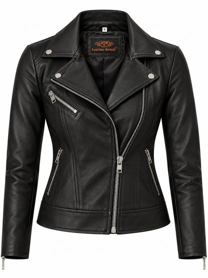 Leather Retail Women's Faux Leather Standard Length Jacket