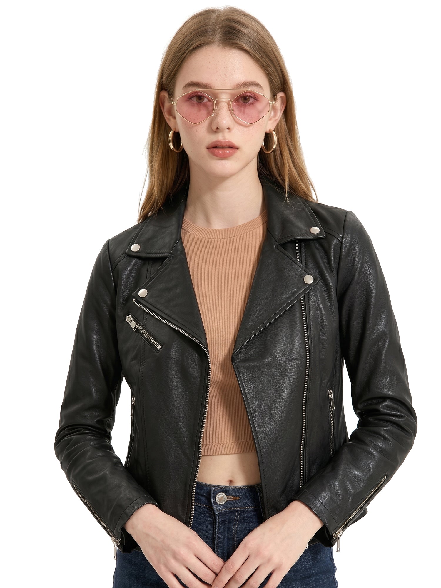 Leather Retail Women's Faux Leather Standard Length Jacket
