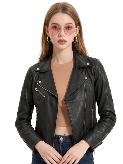Leather Retail Women's Faux Leather Standard Length Jacket