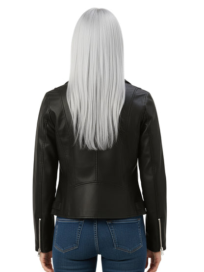 Leather Retail Women's Faux Leather Standard Length Jacket ( LRAIFRBL )