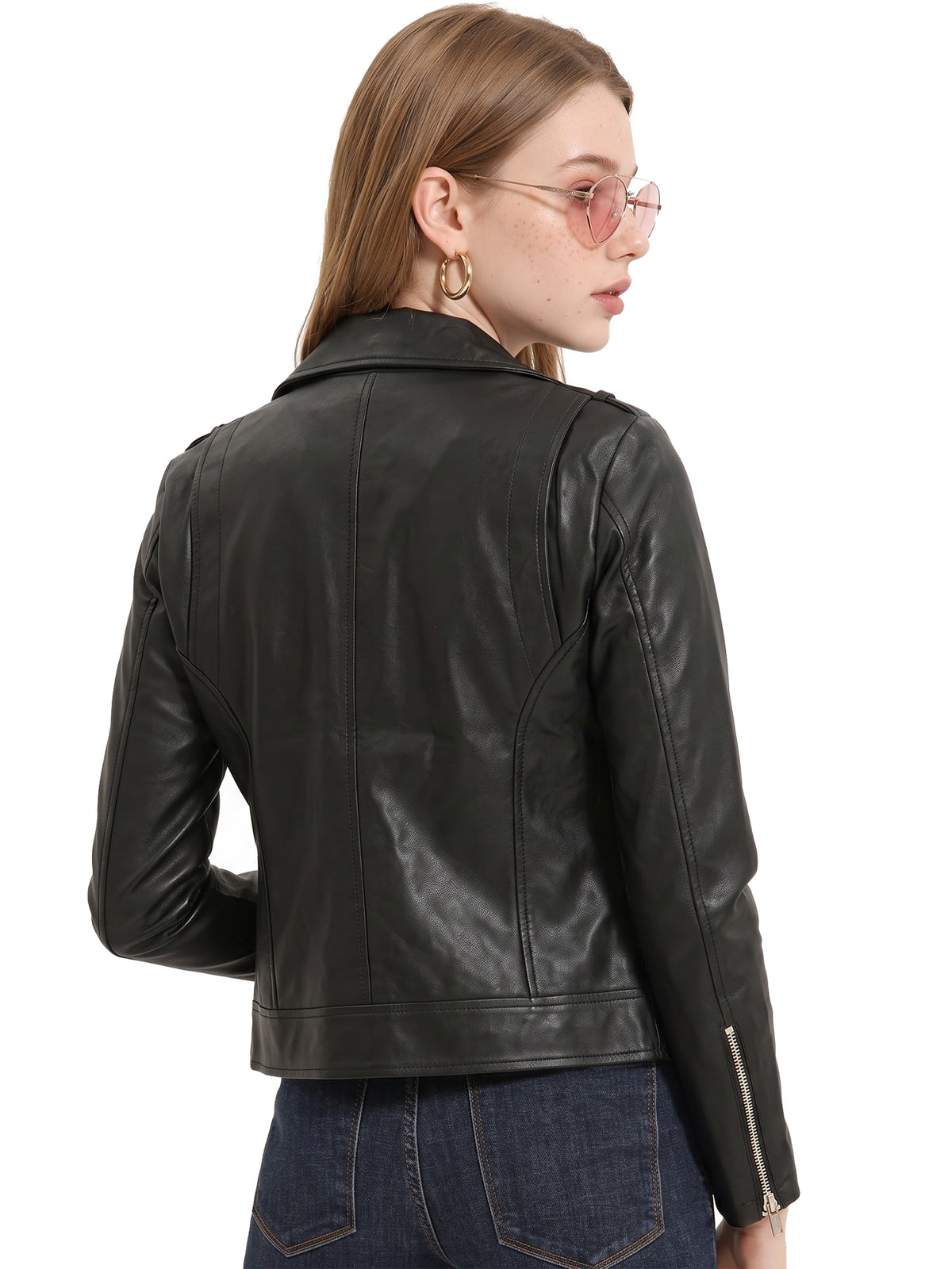 Leather Retail Women's Faux Leather Standard Length Jacket