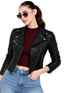 Leather Retail Women's Faux Leather Standard Length Jacket ( LRAIFRBL )
