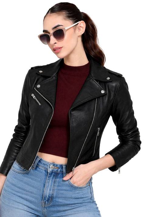 Leather Retail Women's Faux Leather Standard Length Jacket