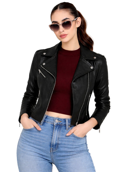 Leather Retail Women's Faux Leather Standard Length Jacket