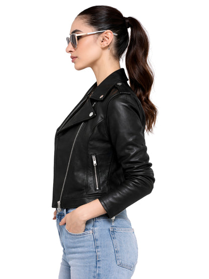 Leather Retail Women's Faux Leather Standard Length Jacket
