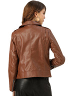 Leather Retail Women & Girls Solid Regular Jacket ( LRFRBR )