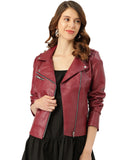 Leather Retail Women & Girls Solid Regular Jacket ( LRFRCH )