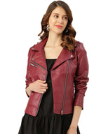 Leather Retail Women & Girls Solid Regular Jacket ( LRFRCH )