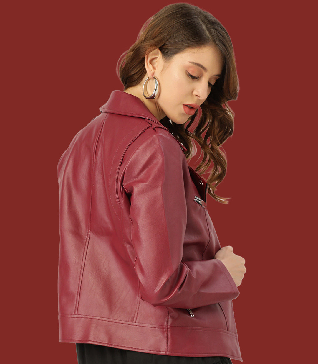 Leather Retail Women & Girls Solid Regular Jacket (LRFRCH)