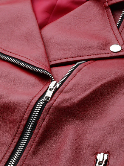 Leather Retail Women & Girls Solid Regular Jacket ( LRFRCH )