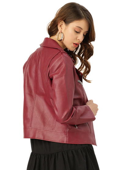 Leather Retail Women & Girls Solid Regular Jacket ( LRFRCH )