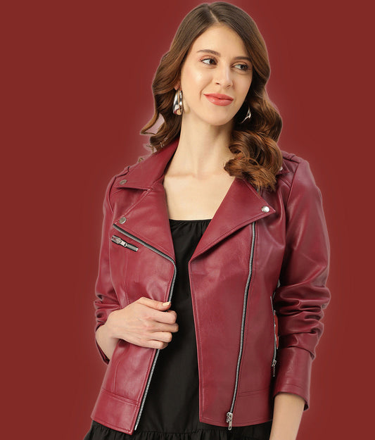 Leather Retail Women & Girls Solid Regular Jacket (LRFRCH)