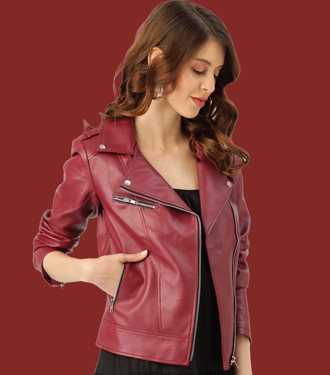 Leather Retail Women & Girls Solid Regular Jacket (LRFRCH)