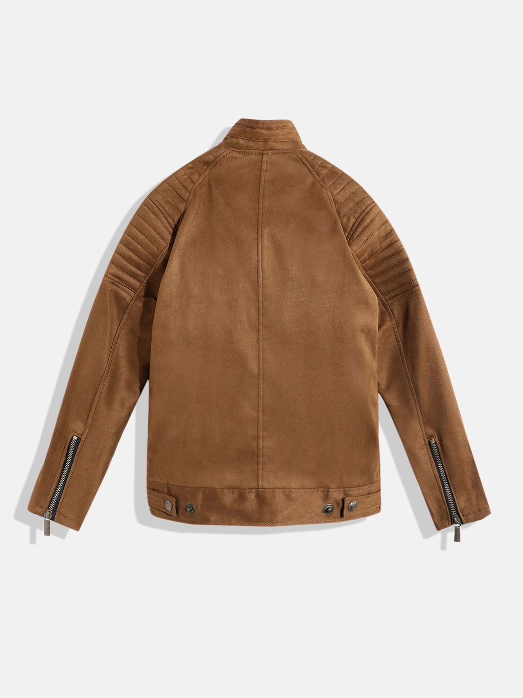 Leather Retail Kid's Brown Suede Faux Leather Jacket (LRKDSUDBRBR)