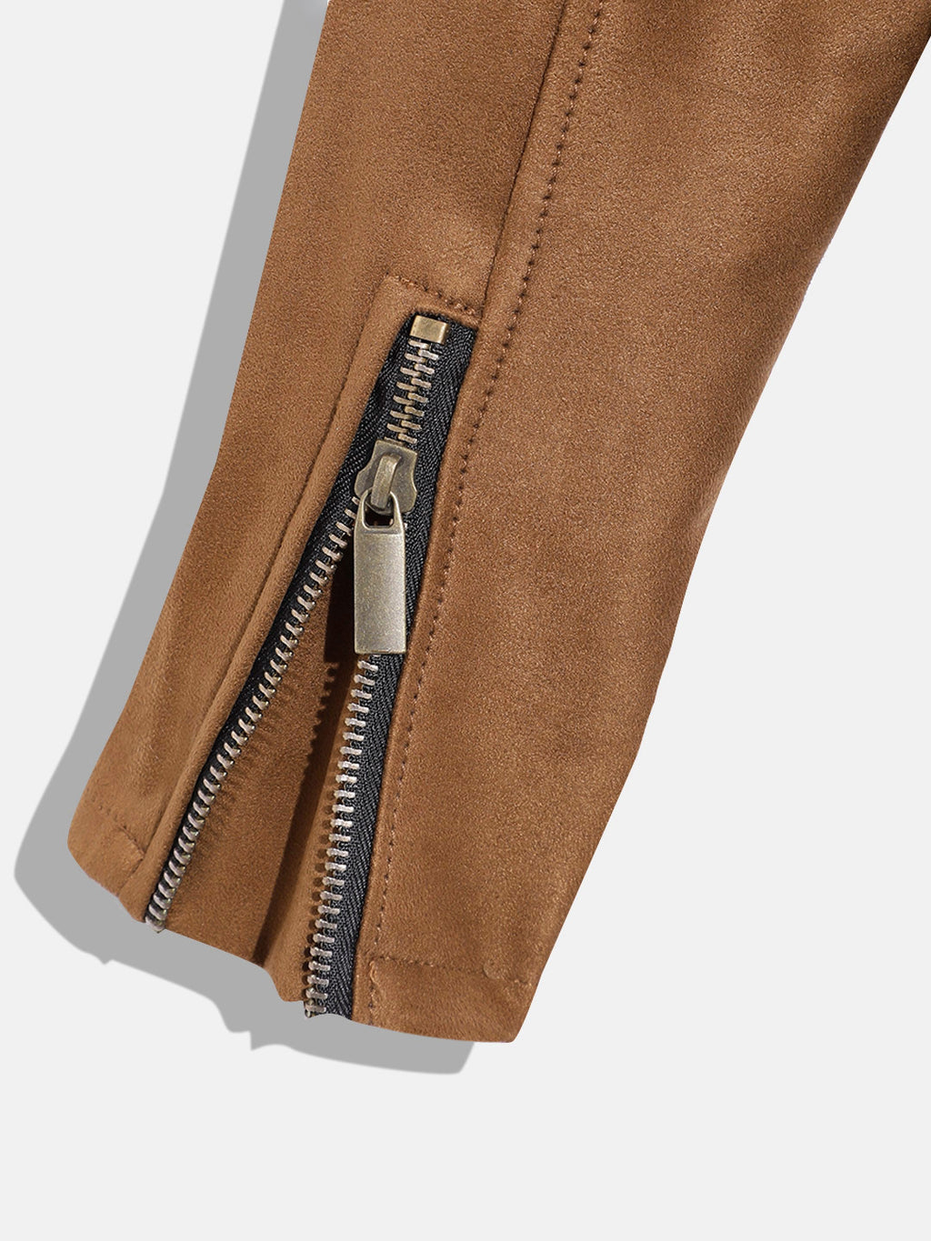 Leather Retail Kid's Brown Suede Faux Leather Jacket (LRKDSUDBRBR)