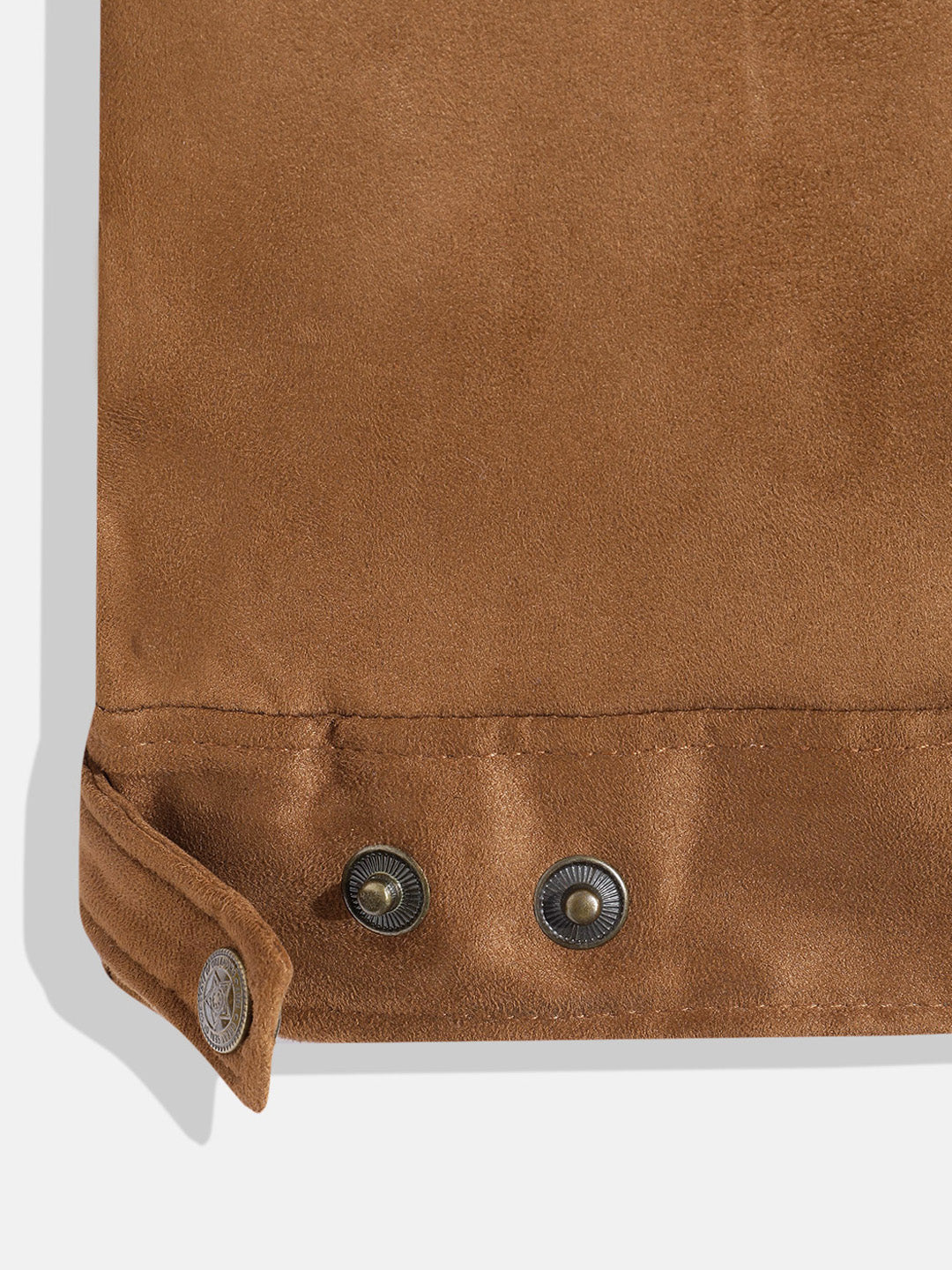 Leather Retail Kid's Brown Suede Faux Leather Jacket (LRKDSUDBRBR)