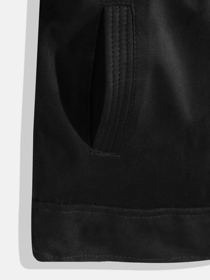 Leather Retail Kid's Black Suede Faux Leather Jacket ( LRKDSUDDEBL  )