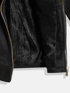 Leather Retail Kid's Black Suede Faux Leather Jacket ( LRKDSUDDEBL  )