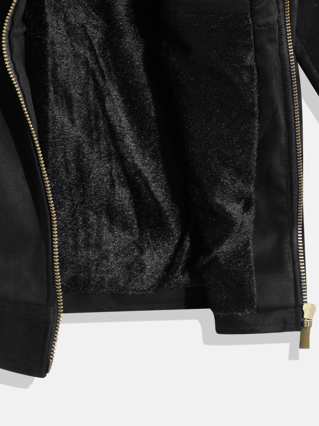 Leather Retail Kid's Black Suede Faux Leather Jacket ( LRKDSUDDEBL  )