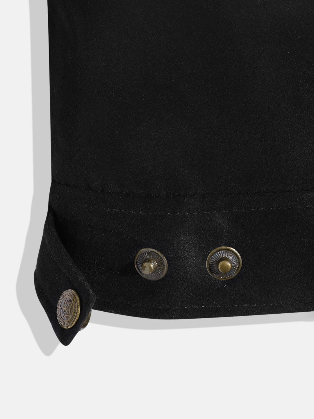 Leather Retail Kid's Black Suede Faux Leather Jacket ( LRKDSUDDEBL  )