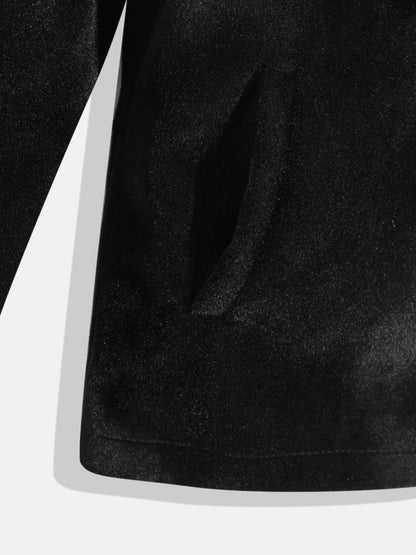 Leather Retail Kids Velvet winter jacket For Girls ( LRKDVEL3BL )