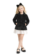 Leather Retail Kids Velvet winter jacket For Girls ( LRKDVEL3BL )