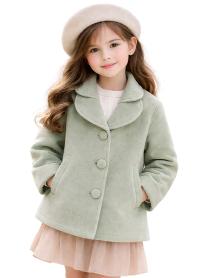 Leather Retail Kids Velvet winter jacket For Girls