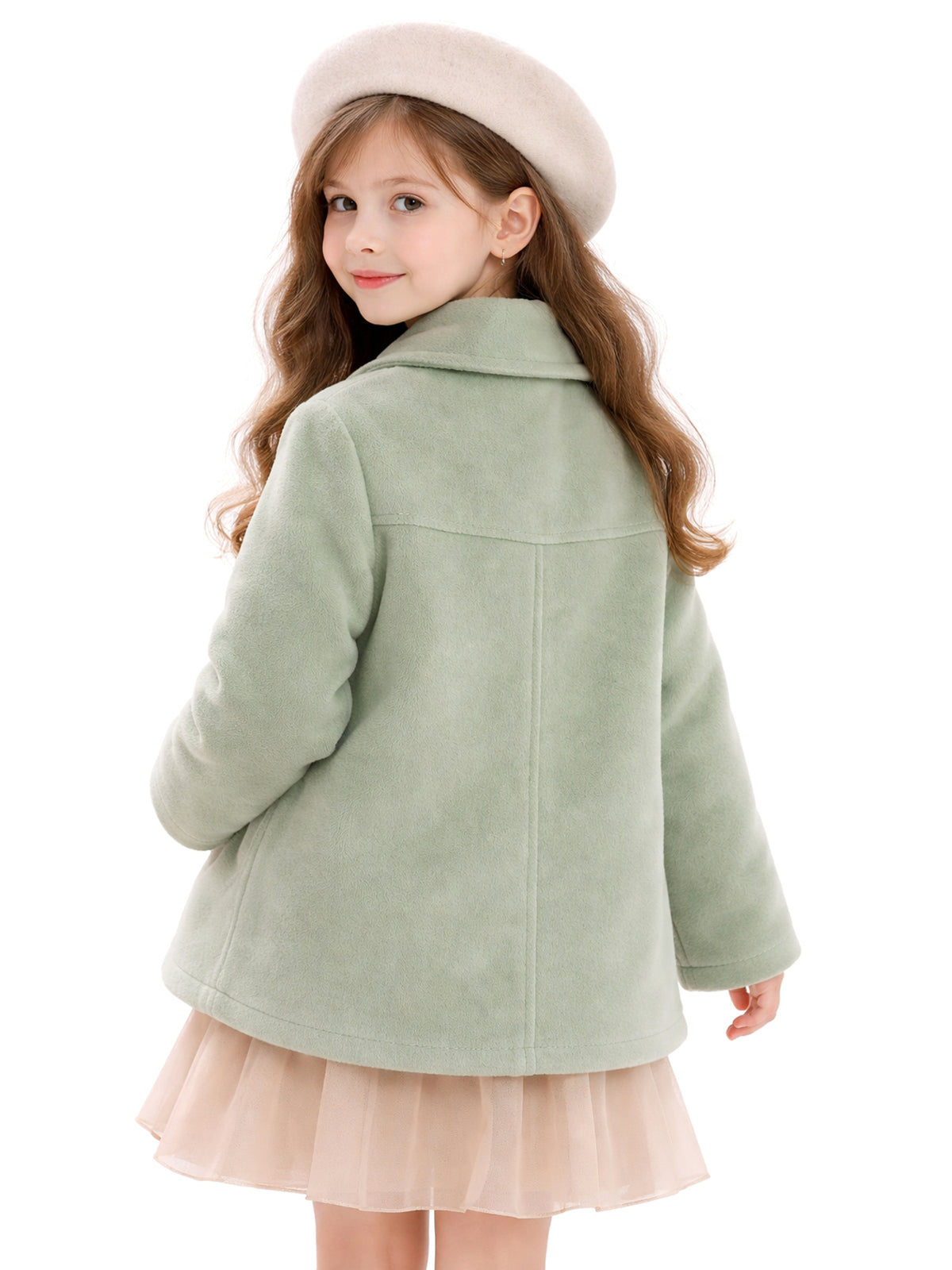 Leather Retail Kids Velvet winter jacket For Girls