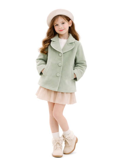 Leather Retail Kids Velvet winter jacket For Girls