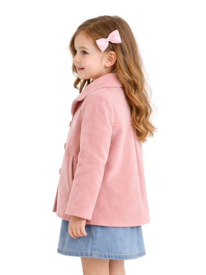 Leather Retail Kids Velvet winter jacket For Girls