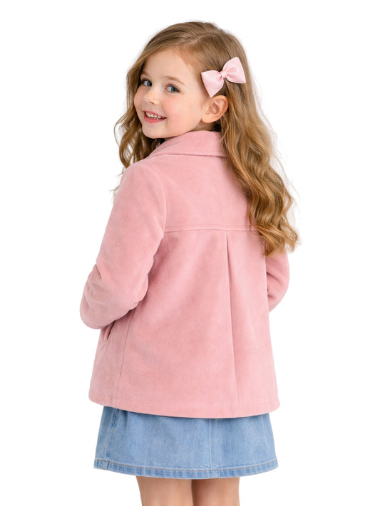 Leather Retail Kids Velvet winter jacket For Girls