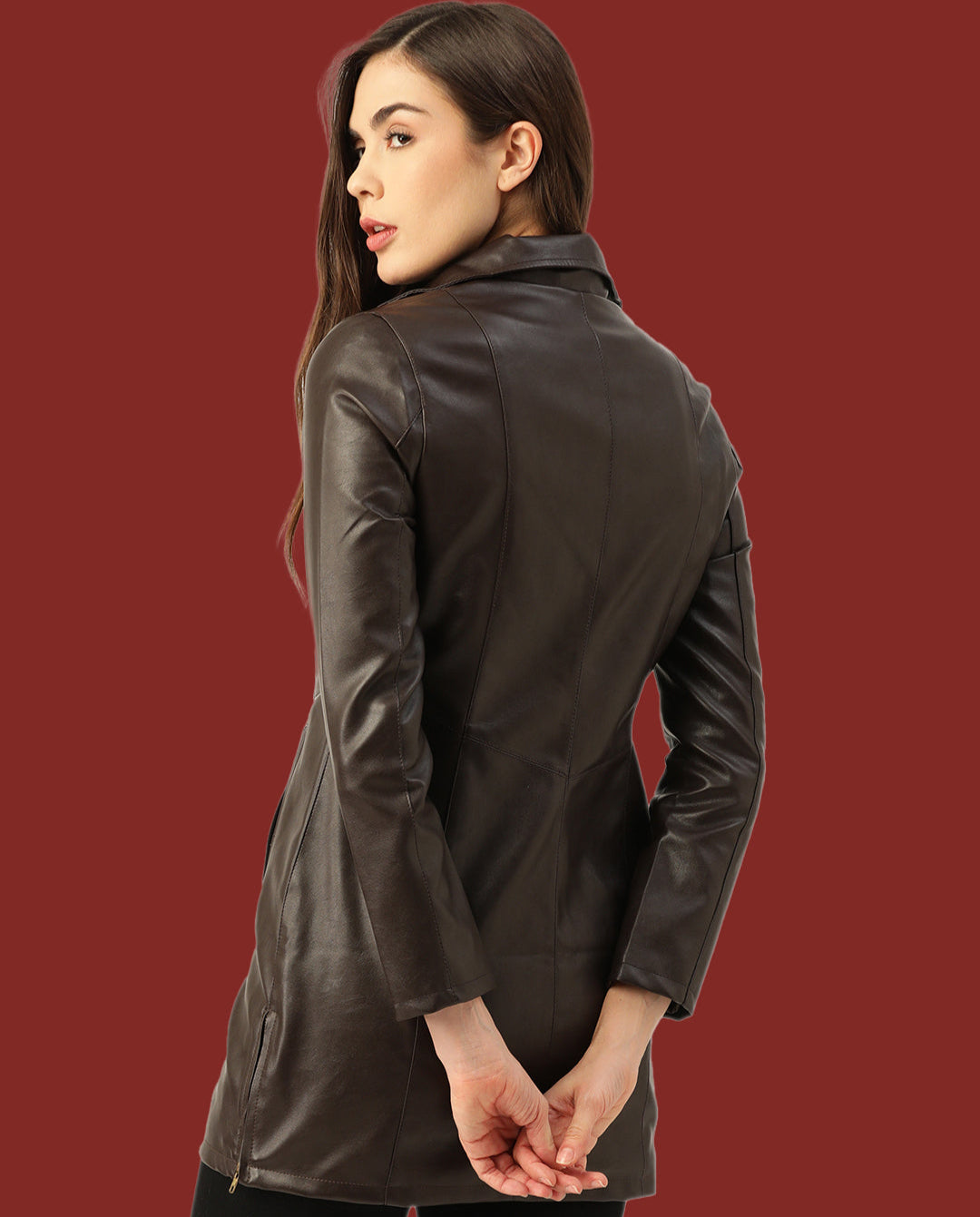 Leather Retail Women's Textured Regular Jacket(LRLOCO)