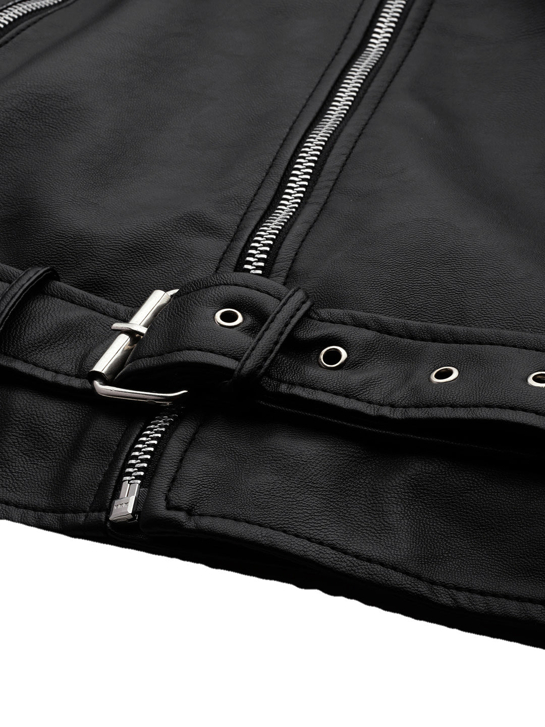Leather Retail® Full Sleeve Solid Jacket for Men's Biker Style ( LRAIM11BL )