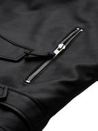 Leather Retail® Full Sleeve Solid Jacket for Men's Biker Style ( LRAIM11BL )
