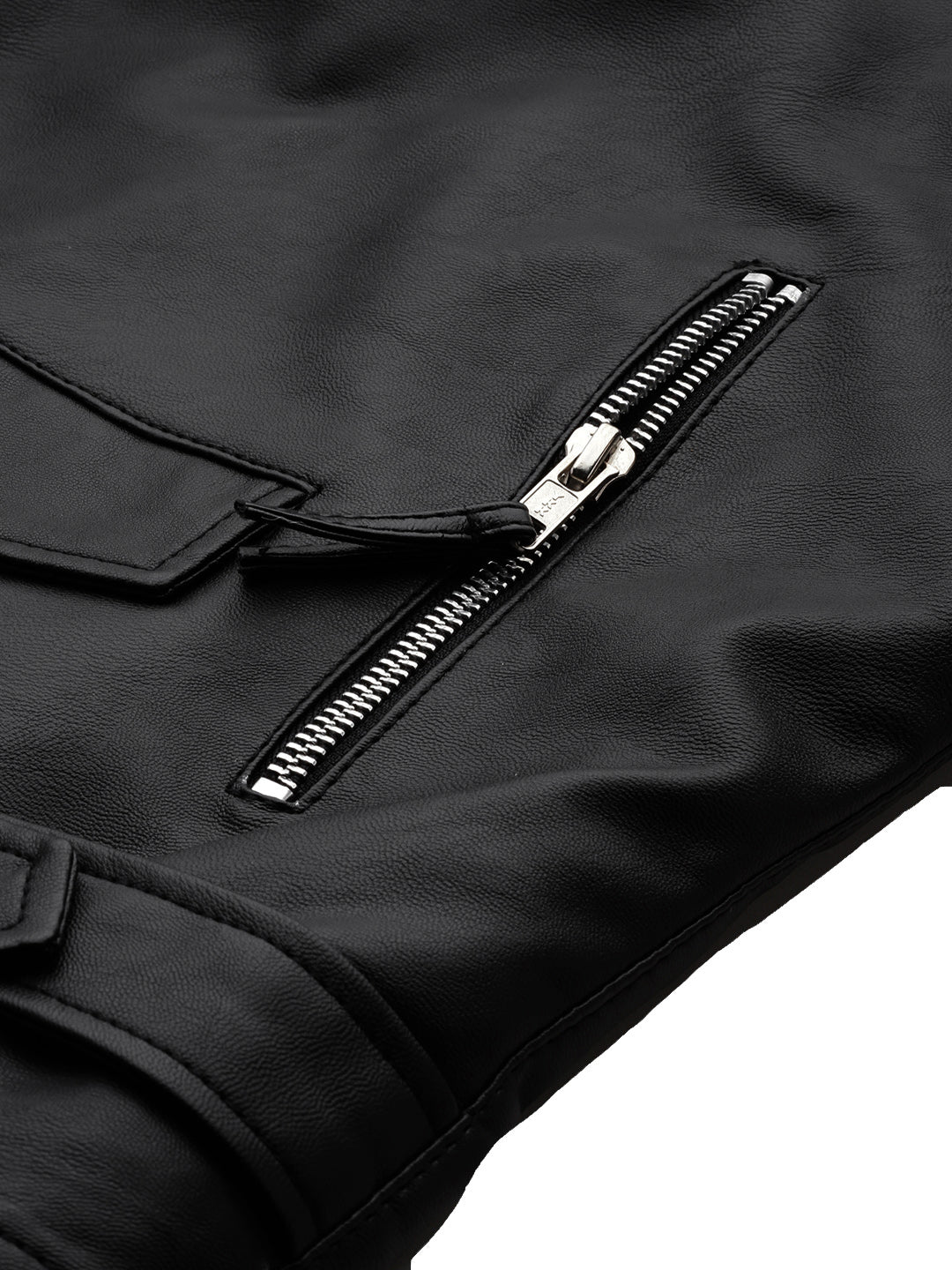 Leather Retail® Full Sleeve Solid Jacket for Men's Biker Style ( LRAIM11BL )