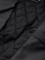 Leather Retail® Full Sleeve Solid Jacket for Men's Biker Style ( LRAIM11BL )